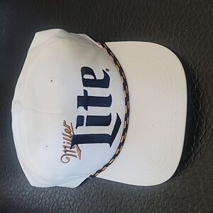 Miller Lite White Adjustable Snapback Capi Hat